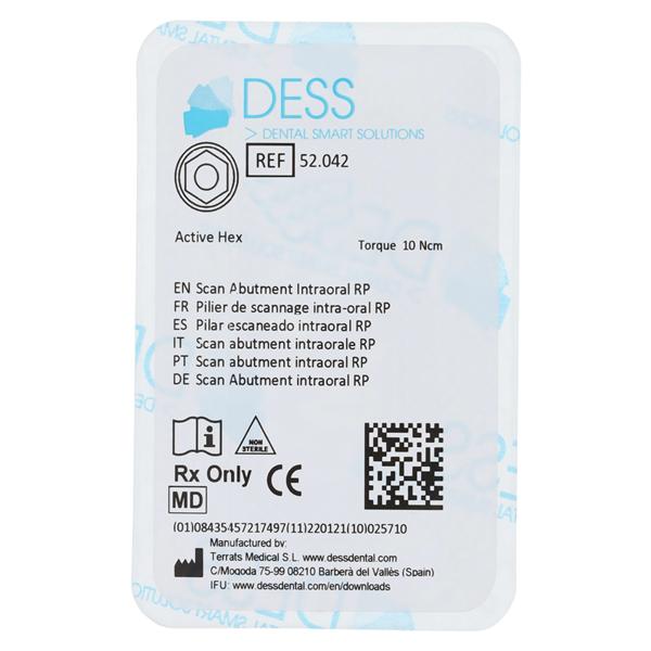 Scan Abutment Intraoral Body Titanium 4.3/5.0 Nobel Active Ea
