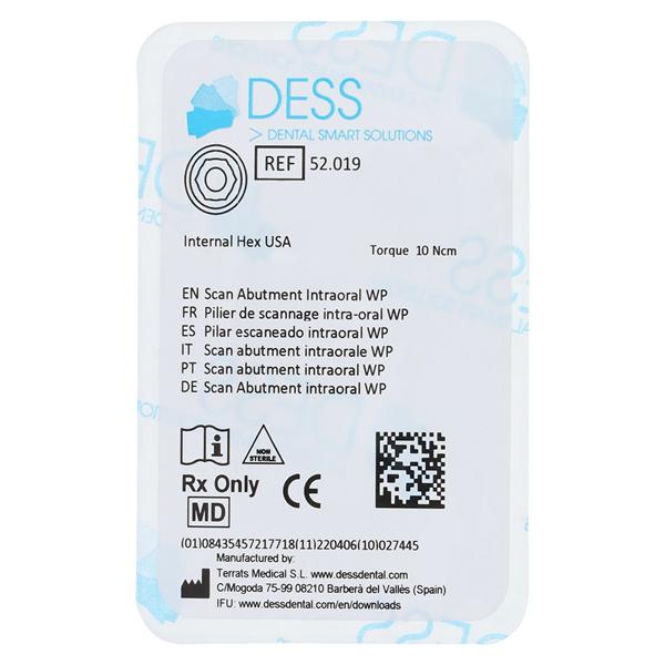 Scan Abutment Intraoral Titanium 5.7 Zimmer Internal Hex Ea