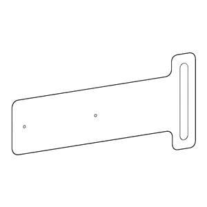 Sharps Container Bracket White 12.6x5.5x0.1" Metal For Ergotron Medical Cart Ea