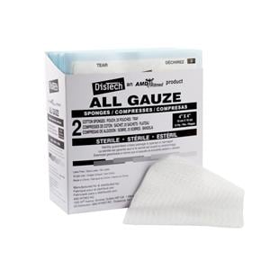 All-Gauze 100% Cotton Gauze Sponge 4x4" 12 Ply Non-Sterile LF