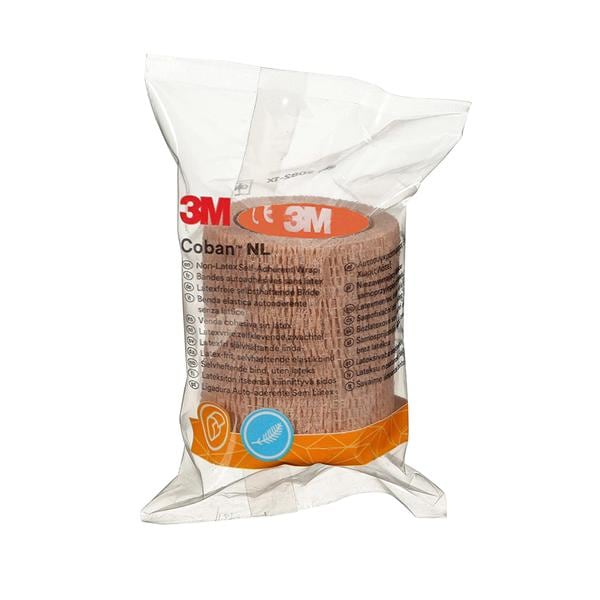 Coban Wrap Elastic 2"x1.6yd Beige/Tan Non-Sterile 36/Ca