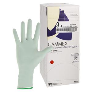 Gammex PI Plus Glove-in-Glove System PI Surgical Gloves 9 Wht/Grn 50/Bx, 4 BX/CA