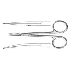 Bevel Scissors Curved 3-3/4" Stainless Steel Reusable Ea