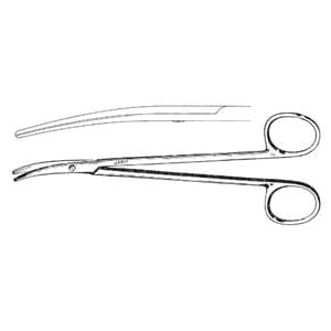 SuperCut Metzenbaum Scissor Curved 7" Stainless Steel Reusable Ea