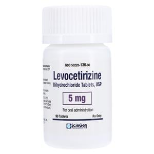 Levocetrizine Dihydrochloride Tablets 5mg Bottle 90/Bottle Each