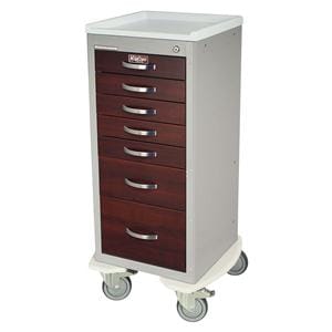 M-Series Mini Cart 22x24.75x43.75" 5" Tente Caster Key Lock