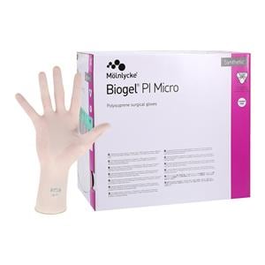 Biogel PI Micro Polyethylene Surgical Gloves 8.5 Straw 50/Bx