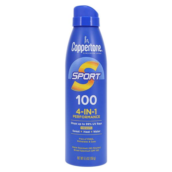 Coppertone Sport Sunscreen Spray Fragrance Free Adult 5.5oz Water Resistant Ea, 12 EA/CA