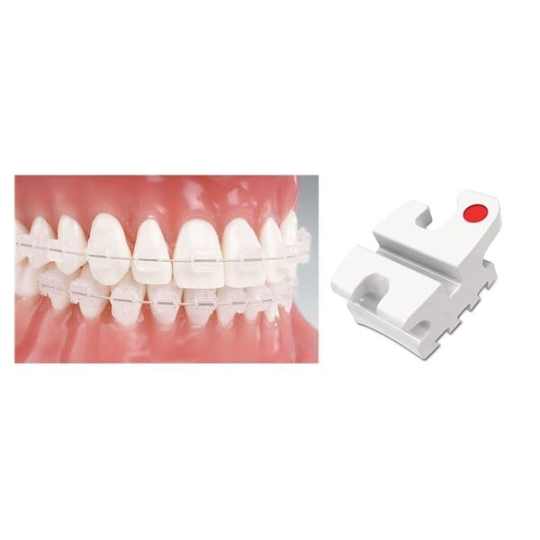 Reflections Roth Ceramic Bracket .022 L4 With Hook 10/Pk