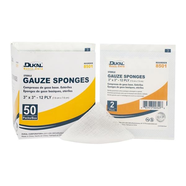 Everyday Care 100% Woven Cotton Gauze Sponge 3x3" 12 Ply Sterile