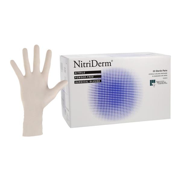 NitriDerm Nitrile Surgical Gloves 9 White 50Pr/Bx, 4 BX/CA