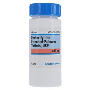 Pentoxifylline Extended-Release Tablets 400mg Bottle 100/Bottle Each