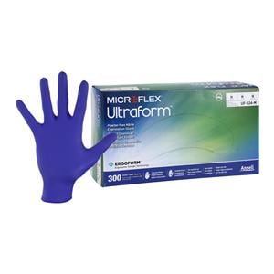 MICROFLEX Ultraform Nitrile Exam Gloves Medium Cobalt Blue Non-Sterile 300/Bx