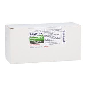 Bupivacaine HCl Injection 0.5% Preservative Free SDV 10mL 10/Package