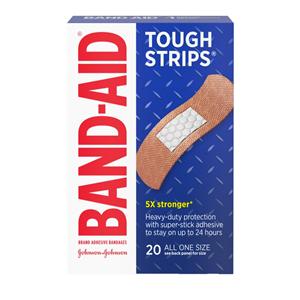 Band-Aid Tough-Strips Waterproof Bandage Fabric 1x3.25" Tan Sterile 400/Ca