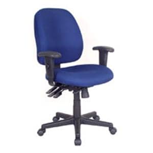 4 x 4 Fabric Task Chair Black Frame Navy Fabric Ea