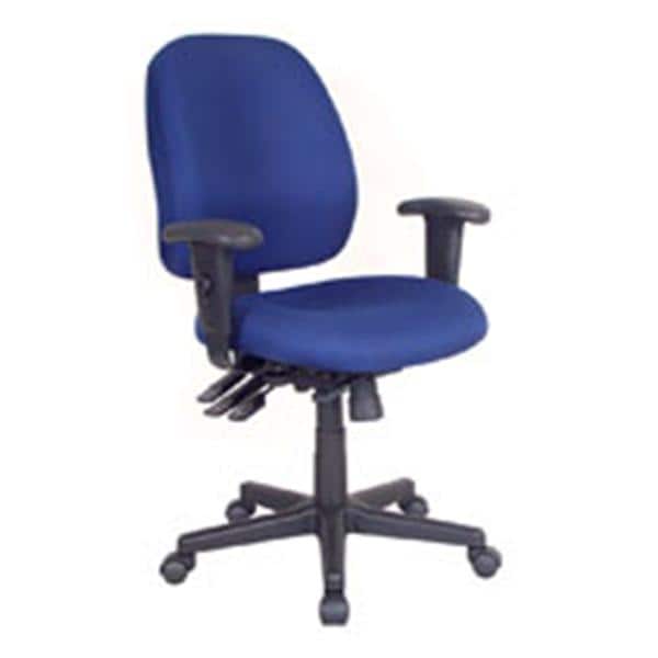 4 x 4 Fabric Task Chair Black Frame Navy Fabric Ea