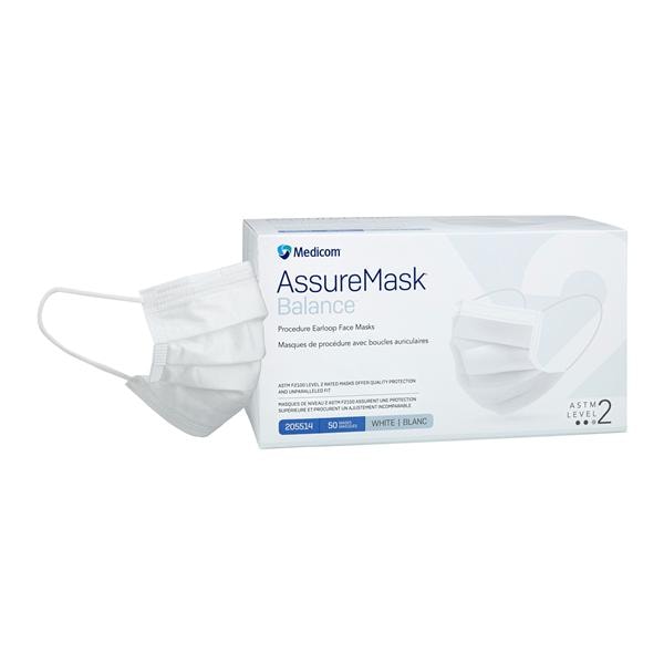 AssureMask Balance Procedure Mask ASTM Level 2 White 50/Bx