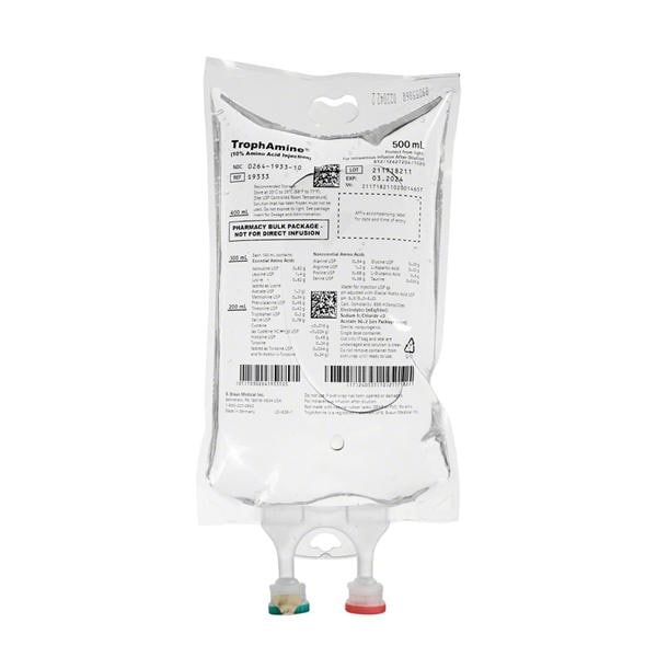 TrophAmine Injection 10% Pharmacy Bulk Pack 500mL 12/Package