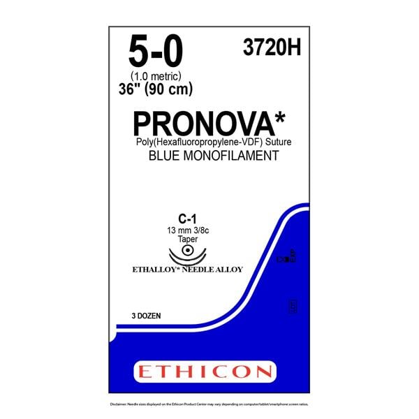 Pronova Suture 5-0 36" Poly Monofilament C-1/C-1 Blue 36/Bx