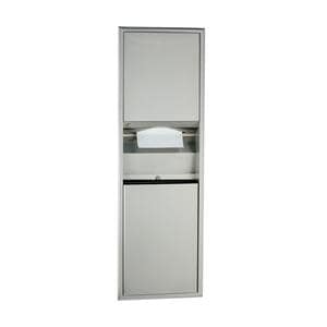 Recessed Convertible Paper Towel Dispenser/Waste Receptacle w/Lock Ea