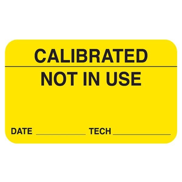Calibration Label Yellow 1.75x1" 1000/Pk