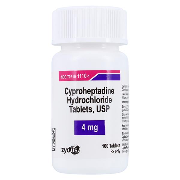 Cyproheptadine Tablets 4mg Bottle 100/Bottle Each