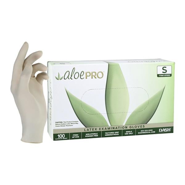 Latex Exam Gloves Small Natural Non-Sterile, 10 BX/CA