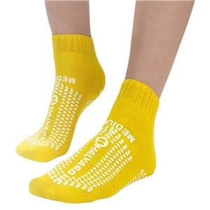 Medical Action Patient Slippers Polyester Yellow Universal Disposable 48/Ca