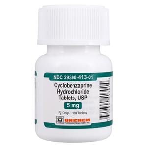 Cyclobenzaprine HCl Tablets 5mg Bottle 100/Bottle Each