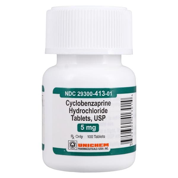 Cyclobenzaprine HCl Tablets 5mg Bottle 100/Bottle Each