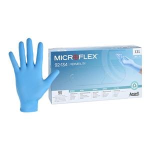 Microflex Nitrile Exam Gloves 2X-Large Light Blue Non-Sterile 90/Bx, 10 BX/CA