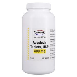Acyclovir Tablets 400mg Bottle 500/Bottle Each