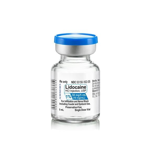 Lidocaine HCl Injection 1% Preservative Free SDV 5mL 10/Package