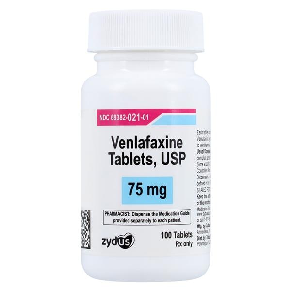 Venlafaxine HCl Tablets 75mg Bottle 100/Bottle Each