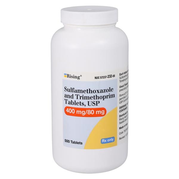 Sulfamethoxazole/Trimethoprim Tablets 400mg/80mg Bottle 500/Bottle Each