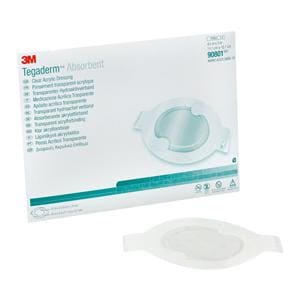 Tegaderm Acrylic Transparent Dressing 4-3/8x5" Sterile Oval Adhs Trans Abs LF, 4 BX/CA