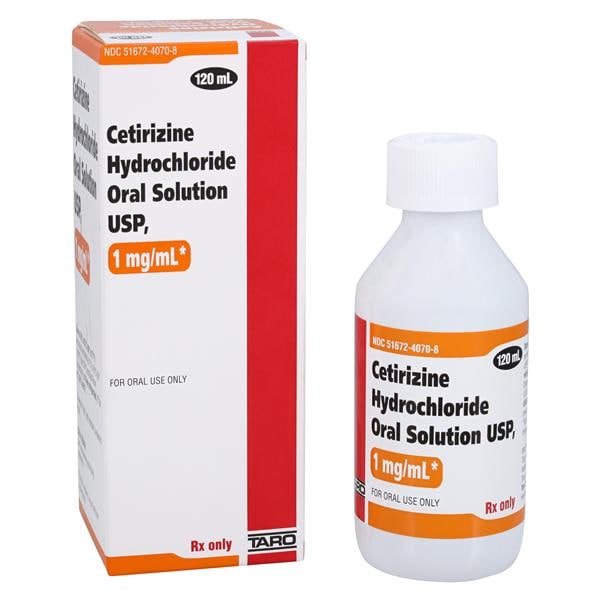 Cetirizine HCl Oral Solution 1mg/mL Grape Bottle 120mL Each