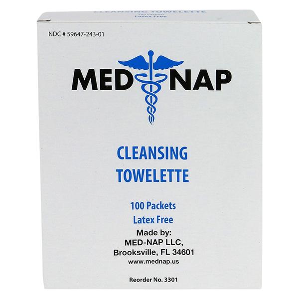 Med-Nap Cleansing Wipes 100/Bx