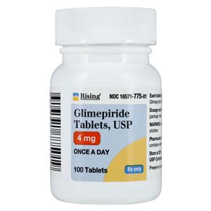 Glimepiride Tablets 4mg Bottle 100/Bottle Each