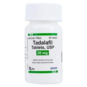 Tadalafil Tablets 20mg Bottle 30/Bottle Each