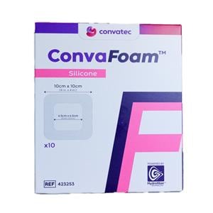 ConvaFoam Foam/Silicone Adhesive Dressing 4x4" Sterile Square Slcn Adh Tn Abs LF