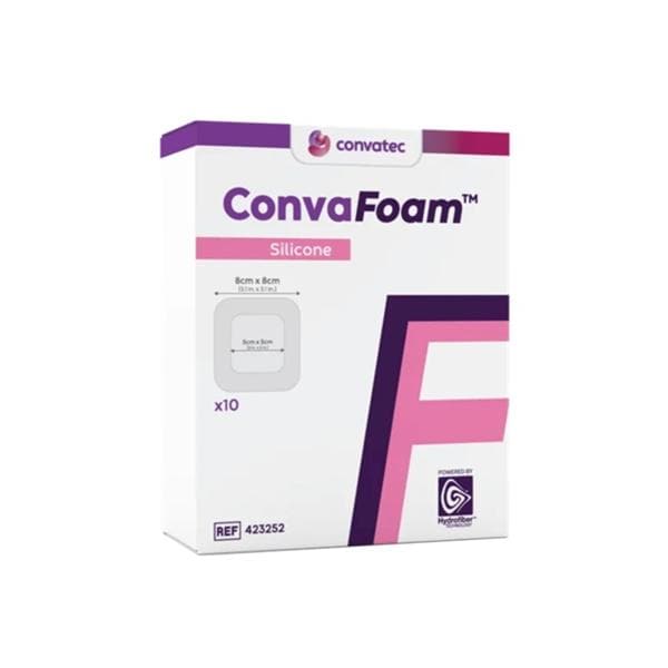 ConvaFoam Foam/Silicone Adhesive Dressing 3x3" Sterile Square Slcn Adh Tn Abs LF