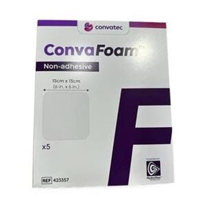 Foam Wound Dressing 6x6" Sterile Square Non-Adhesive Tan Absorbent LF