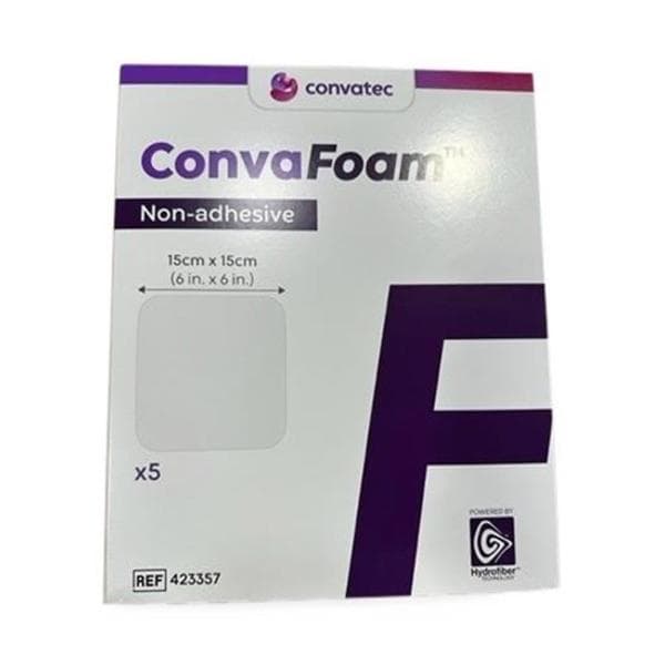 Foam Wound Dressing 6x6" Sterile Square Non-Adhesive Tan Absorbent LF