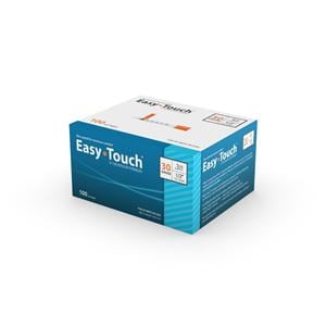 EasyTouch Insulin Syringe/Needle 30gx1/2" 0.3cc Blue _ Low Dead Space 100/Bx