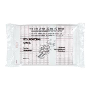 Paper Chart New 152mmx47' Red Grid Z-Fold Ea