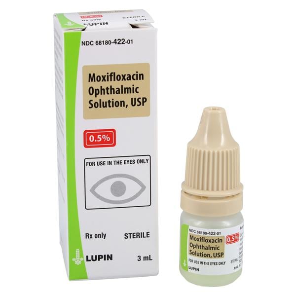 Moxifloxacin HCL Ophthalmic Solution 0.5% Bottle 3mL Each