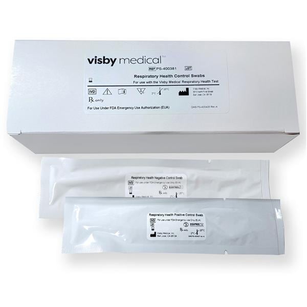 Test Positive/ Negative Control Swabs f/ Visby Med Rsprtry Hlth Tests 4/Bx