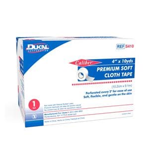 Caliber Surgical Tape Cloth 4"x10yd White Non-Sterile 1Rl/Bx